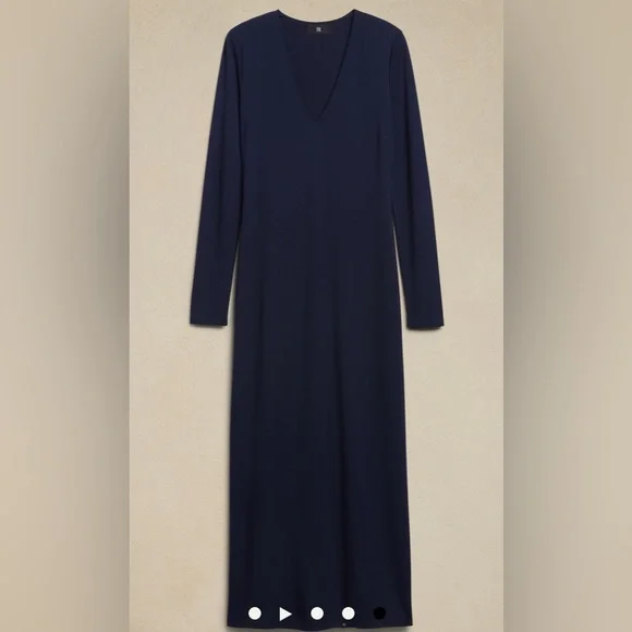 Banana Republic Deep Blue Maxi Dress - Picture 7 of 7
